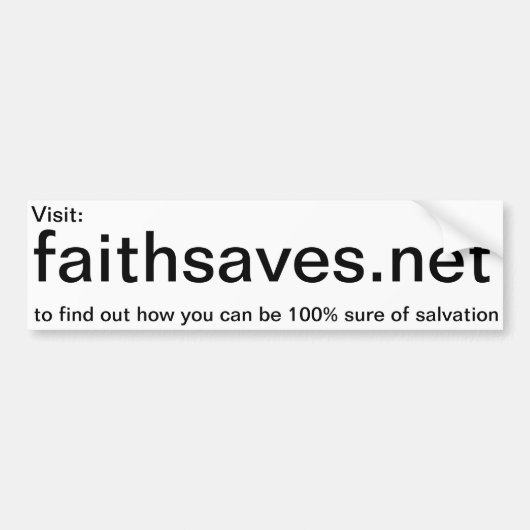 Faitheves.net-promotisticker Bumpersticker (Voorkant)