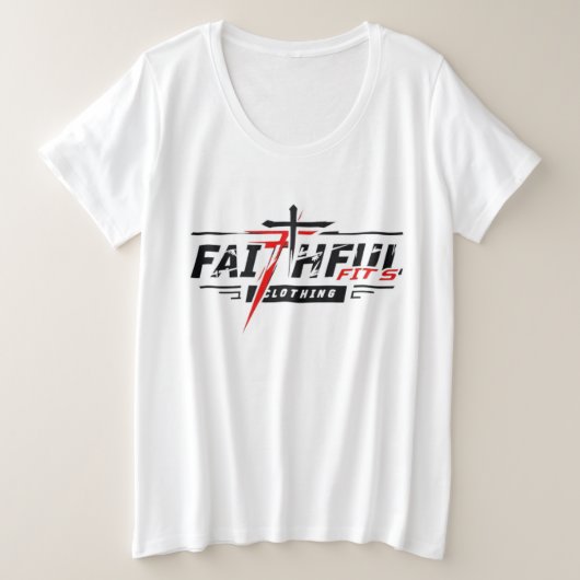 Faithful Fits Plus Size T-shirt (Design voorkant)