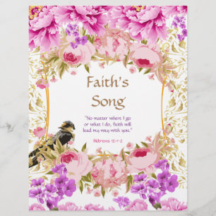 Faith's Song Poem-gepersonaliseerd papier