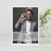 Faits amusants 2 photo graduation faire-part invit (Debout devant)