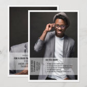 Faits amusants 2 photo graduation faire-part invit (Devant / Derrière)