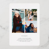 Faits amusants | Moderne Faire-part photo simple (Verso)