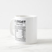 Faits nutritionnels allergisants 11oz Mug (Devant gauche)