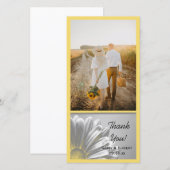 Faits saillants floraux jaunes Merci Mariage (Devant / Derrière)