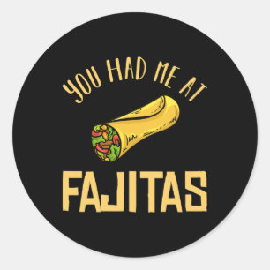 Fajita Kip Cadeau Recept Kruiden _1 Ronde Sticker