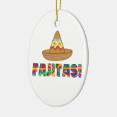 Fajita Love Keramisch Ornament (Links)