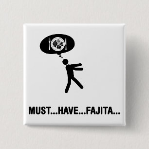 Fajita Lover Vierkante Button 5,1 Cm