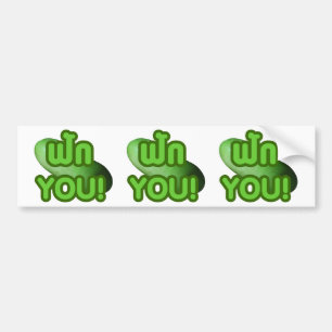 FAK JE! .. Groen vierkant (wintermeloen) Bumpersticker