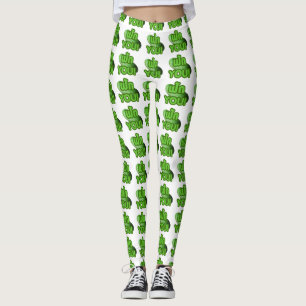 FAK JE! .. Groen vierkant (wintermeloen) Leggings