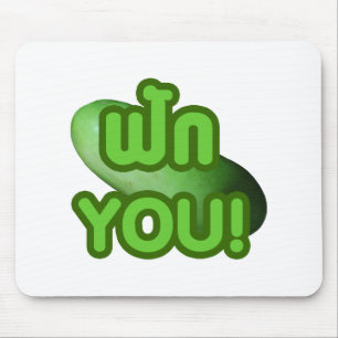 FAK JE! .. Groen vierkant (wintermeloen) Muismat
