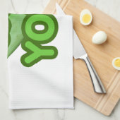 FAK JE! .. Groen vierkant (wintermeloen) Theedoek (Quarter Fold)