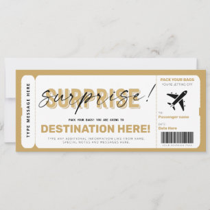 Fake Airplane Ticket Surprise boarding Pass Kaart