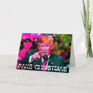 Fake Christmas, Donald Trump Satire Christmas Kaar Feestdagen Kaart