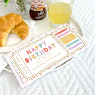 Fake Concert Ticket Cadeaubon Kaart