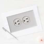 fake electrical outlet Sticker prank april Fools (Envelop)