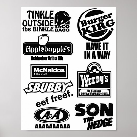 Fake Fast Food Poster (Voorkant)