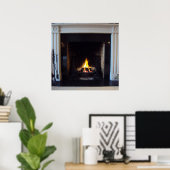 Fake fireplace poster (Thuiskantoor)