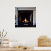 Fake fireplace poster (Keuken)