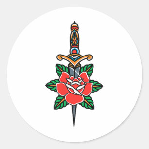 Fake Friends Amerikaanse Traditionele Tattoo Oude Ronde Sticker