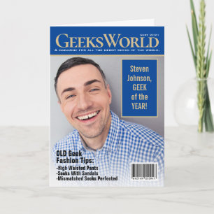 Fake GeeksWorld Magazine voegt uw eigen foto's toe Kaart