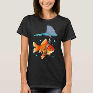 Fake haaienvin Grappige goudvis vis zeedieren T-shirt