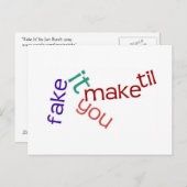 Fake It Briefkaart (Voorkant / Achterkant)