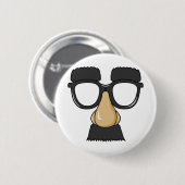Fake Mustache Face Ronde Button 5,7 Cm (Voorkant /achterkant)