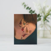Fake Neck Tattoo Briefkaart (Staand voorkant)