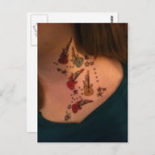 Fake Neck Tattoo Briefkaart (Voorkant / Achterkant)