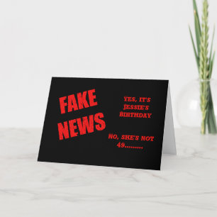 FAKE NEWS 50th Birthday Kaart
