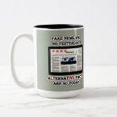 Fake News and Alternative Facts 15 oz Two-Tone Mok (Links)