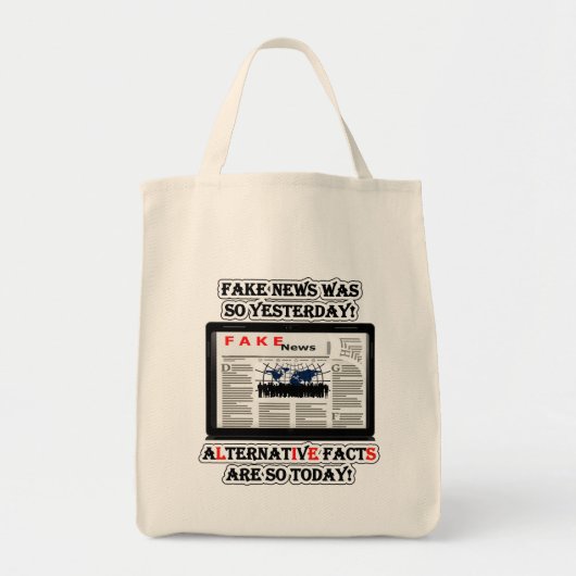 Fake News en Alternative Facts Grocery Canvas tas (Voorkant)