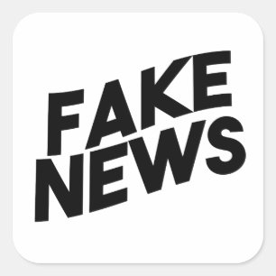 Fake News fashionable Post Truth Vierkante Sticker