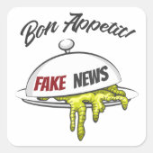 Fake News Vierkante Sticker (Voorkant)