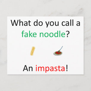 Fake Noodle Joke Briefkaart