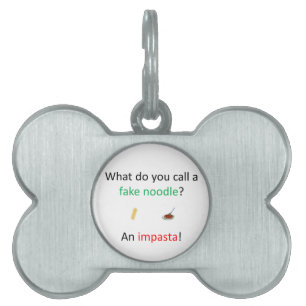 Fake Noodle Joke Huisdieren Naamplaatje