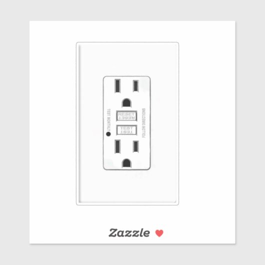 Fake Power Outlet Bord Gag Sticker (Vel)