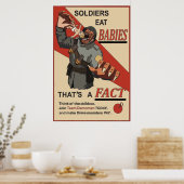 Fake Russian WW1 propaganda-poster Poster (Keuken)