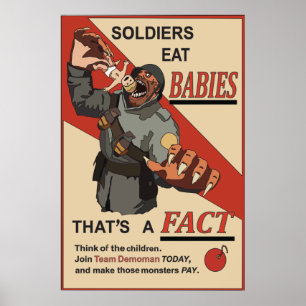 Fake Russian WW1 propaganda-poster Poster
