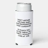 Fake Smile - Funny, Sarcastic Quote (Seltzer Voorkant)