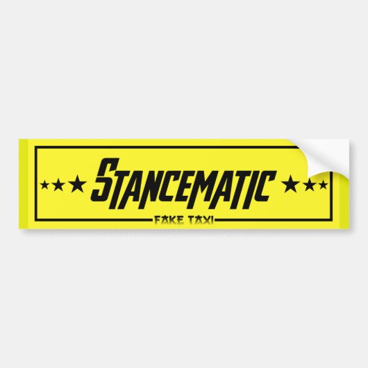 FAKE TAXI SLAP BUMPERSTICKER (Voorkant)
