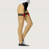 Fake Torn Fishnet Stockholders Halloween Leggings (Rechts)