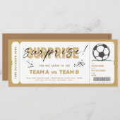 Fake Voetbal Game Ticket Gift Voucher (Voorkant / Achterkant)