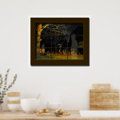 Fake Window Graveyard Halloween Prop Haunted House Poster (Keuken)