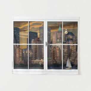 Fake Window New York City Wall Hanging Wandkleed