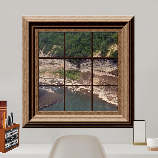 Fake Window Poster Canyon River Pacifique