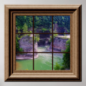 Fake Window Poster Paisible River Gorge (Devant)