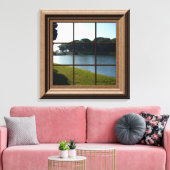 Fake Window Vue Lac Paysage Toile Mur Art (Insitu(Salon))