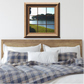 Fake Window Vue Lac Paysage Toile Mur Art (Insitu(Chambre))