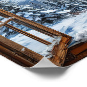 Fake window winterlandschap poster (Hoek)